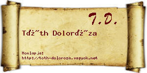 Tóth Doloróza névjegykártya